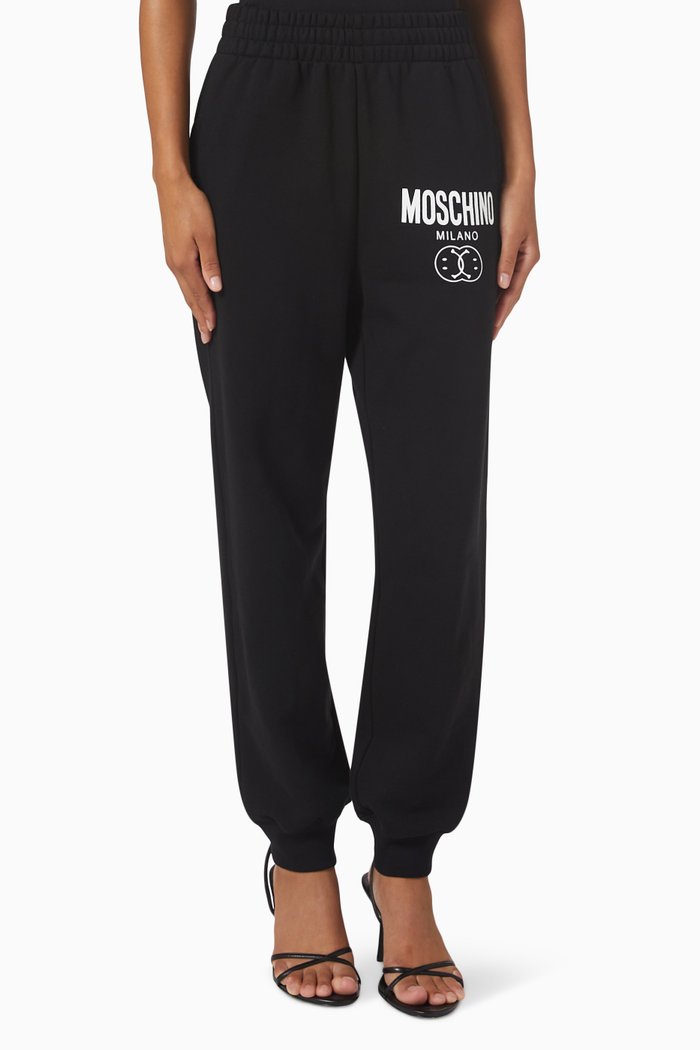 

Double Smiley® Sweatpants in Organic Cotton, Black