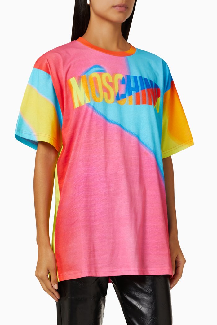 

Projection Print T-shirt in Cotton Jersey, Multicolour