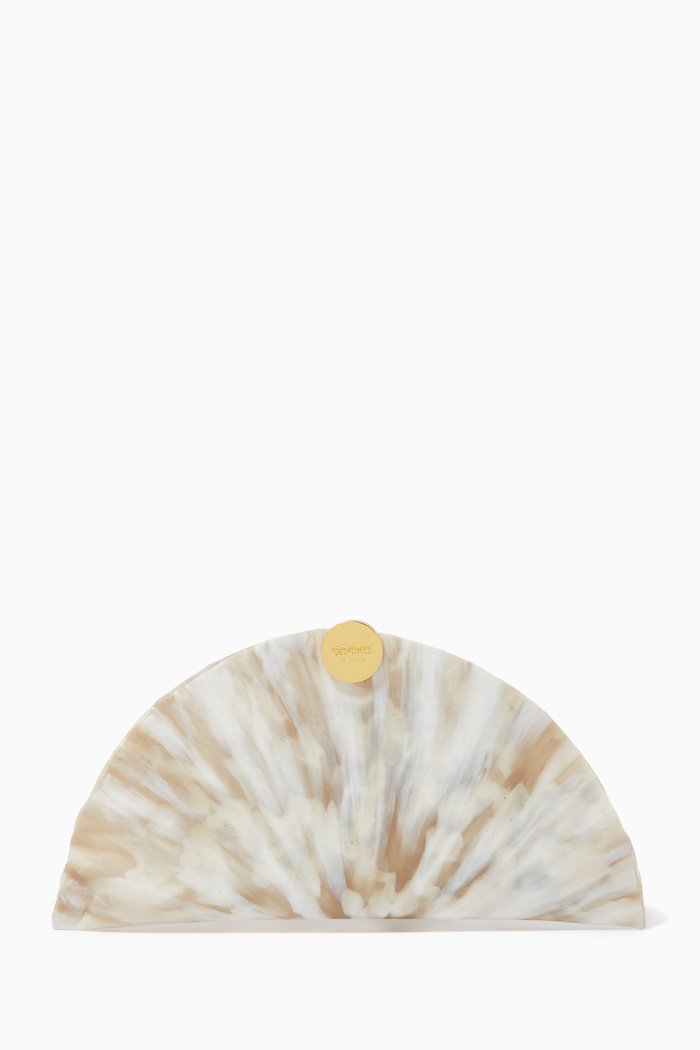 

Le Crepuscule Mini Clutch in Upcycled Plastic, White