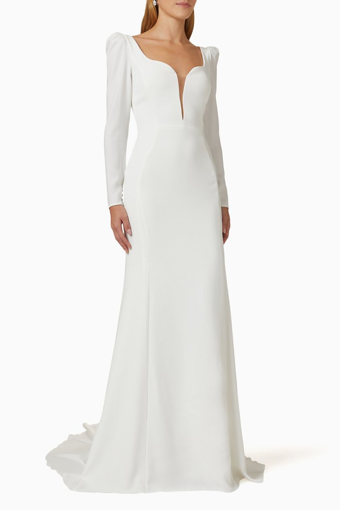 

Antelope Mermaid Wedding Dress in Eco-crepe, Neutral