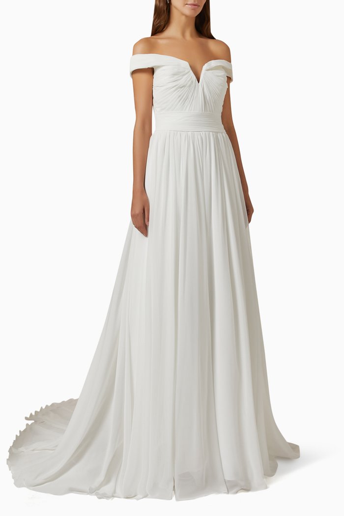 

Fuji Wedding Dress in Chiffon, Neutral