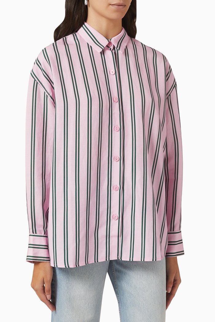 

Mariana Boyfriend Shirt in Tencel, Pink