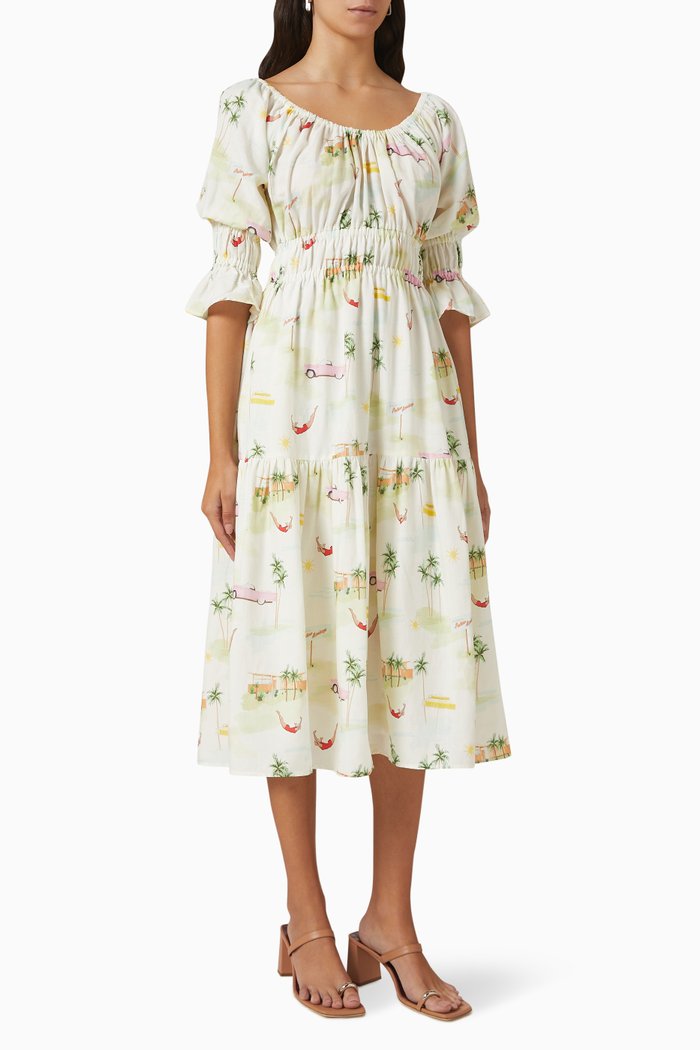 

Margot Midi Dress in Tencel, Neutral
