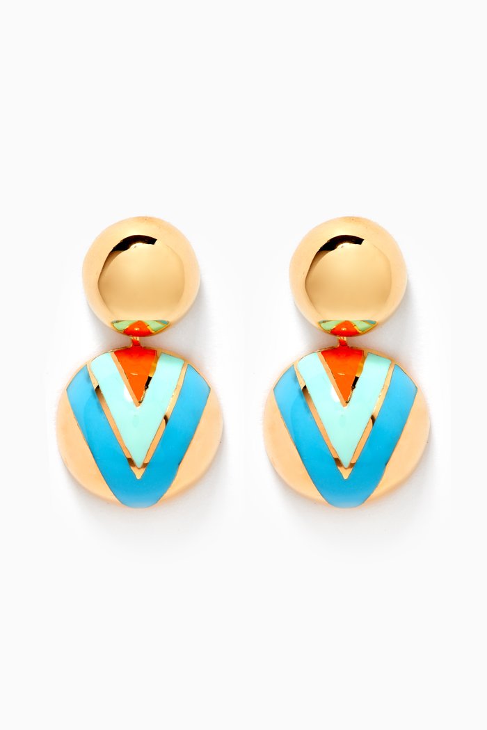 

Mystic Horizon Earrings in 24kt Gold-plated Sterling Silver, Multicolour