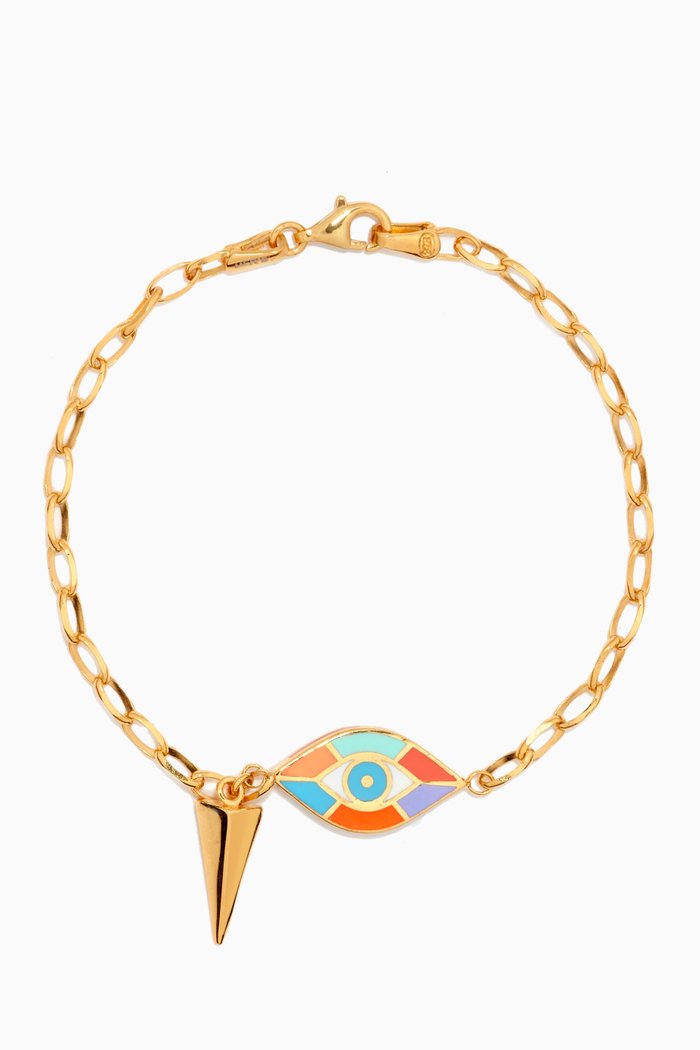 

I am Summer Bracelet in 24kt Gold-plated Sterling Silver, Multicolour