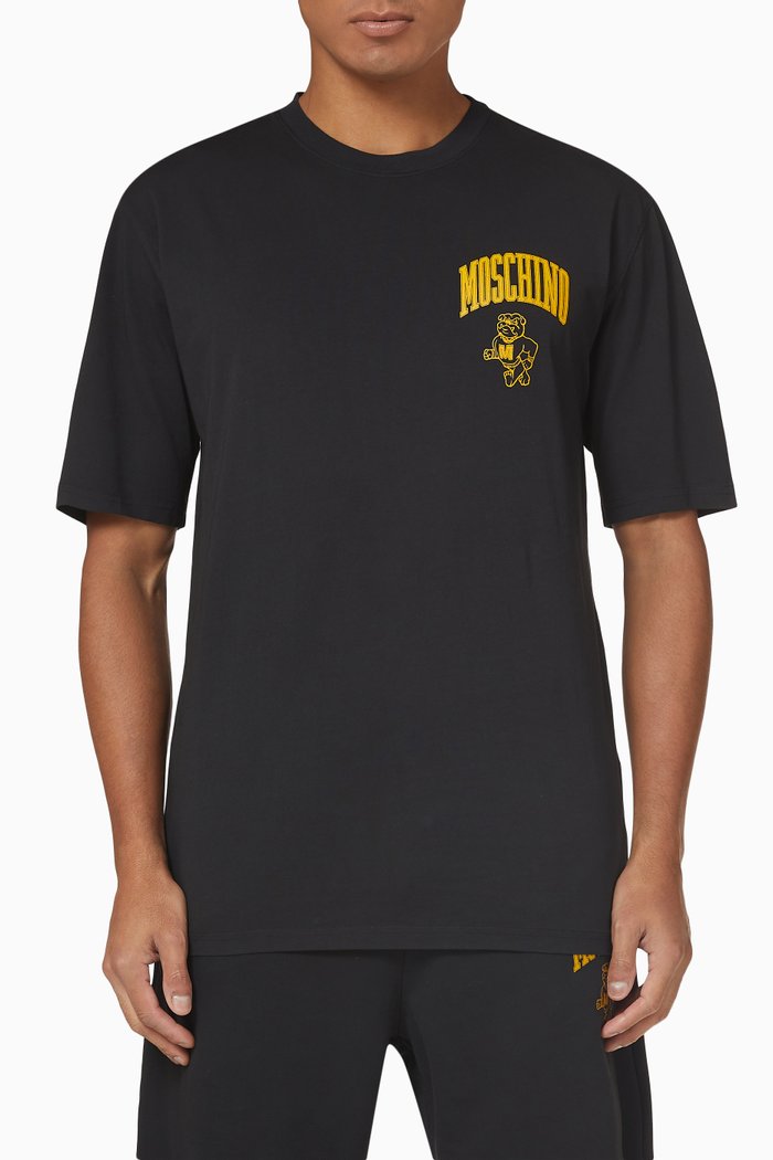 

Varsity Logo T-Shirt in Cotton, Black