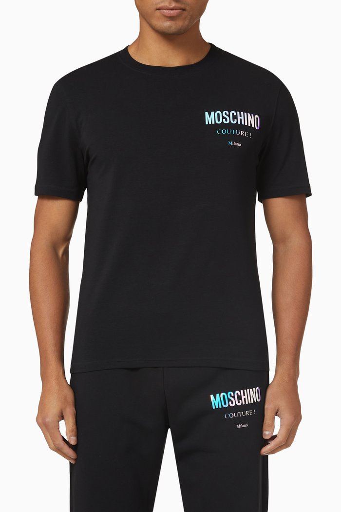 

Hologram Logo T-Shirt in Cotton, Black