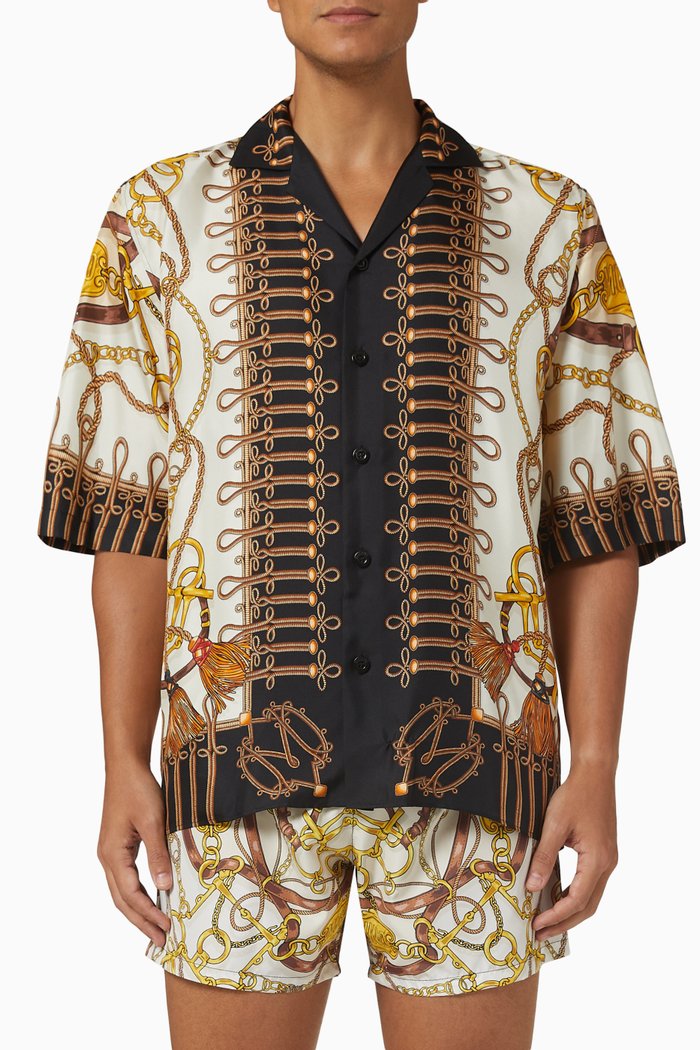 

All-Over Print Shirt in Cotton, Multicolour