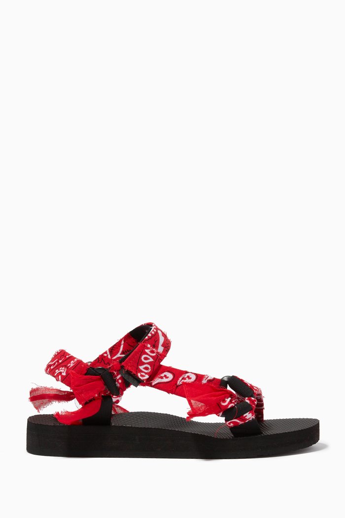 

Trekky Bandana Sandals in Cotton & Repreve®, Red