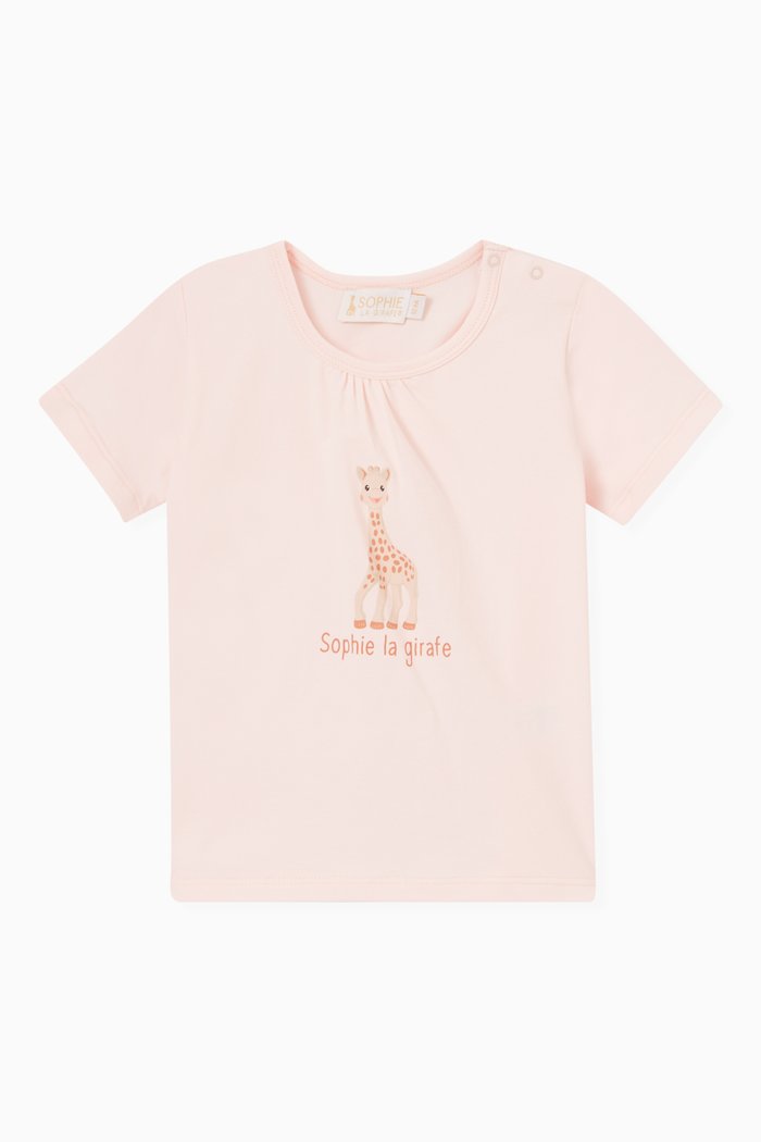 

Logo Print T-Shirt in Jersey, Pink