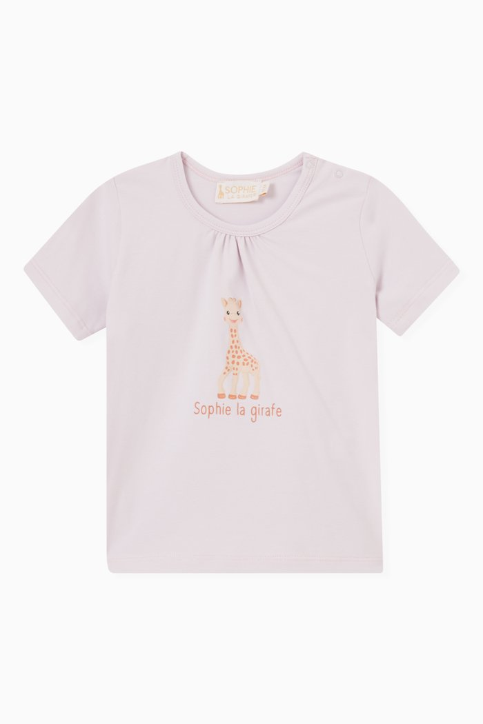 

Logo Print T-shirt in Cotton, Purple