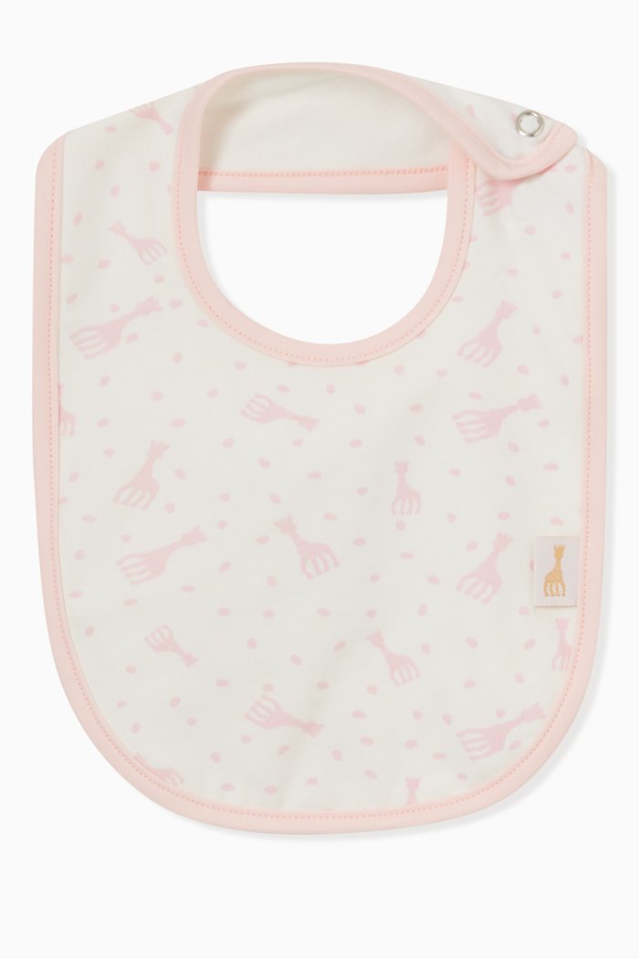 

Logo Print Bib in Cotton, White