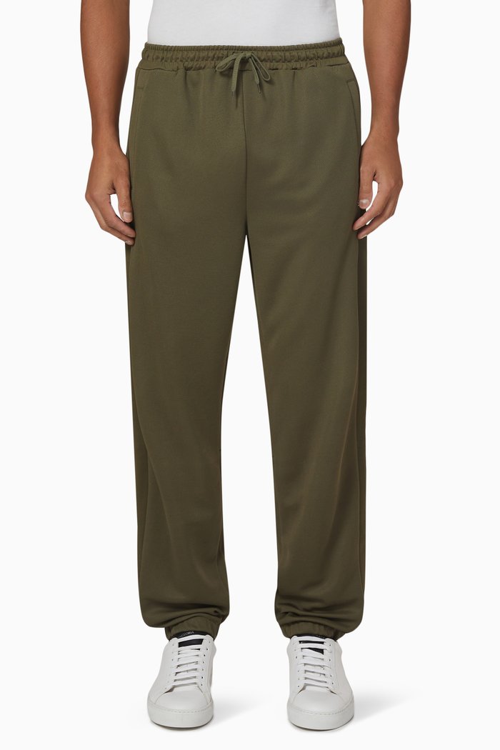 

Panelled Track Pants in Nylon, Green