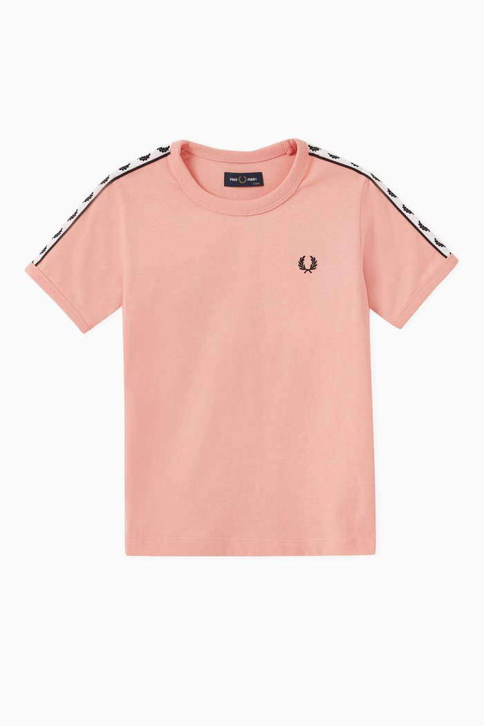 

Taped Ringer T-shirt in Cotton Jersey, Pink