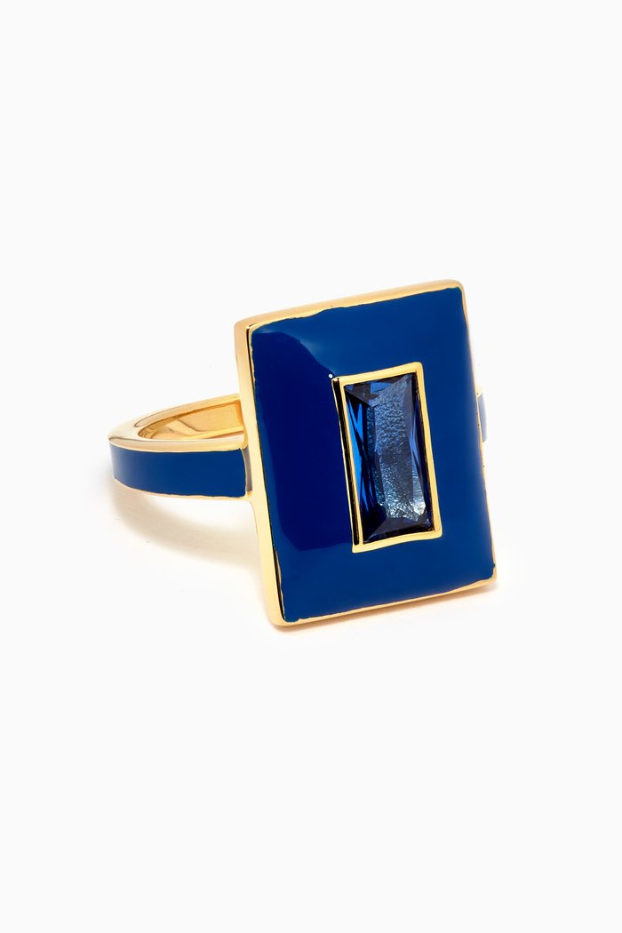 

Aura Sapphire Ring in 14kt Gold Vermeil, Blue