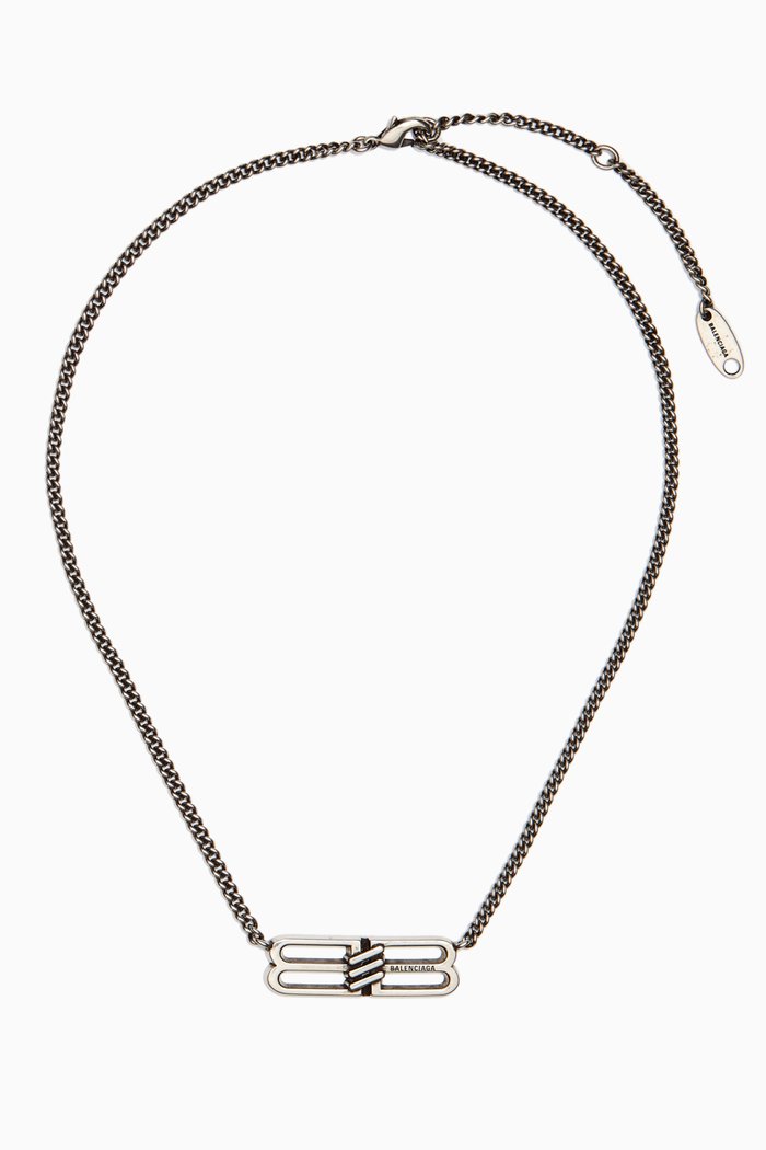 BB Icon Necklace in Brass, Silver