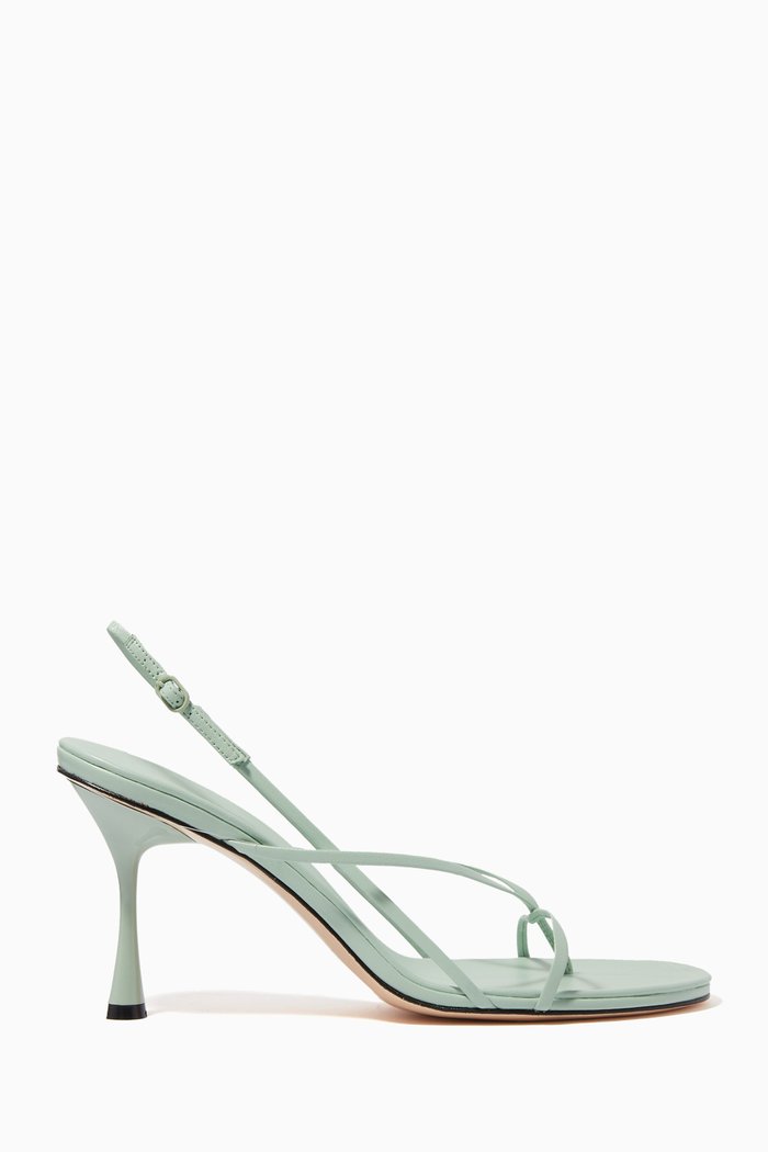 Wishbone 90 Sandals in Nappa, Green