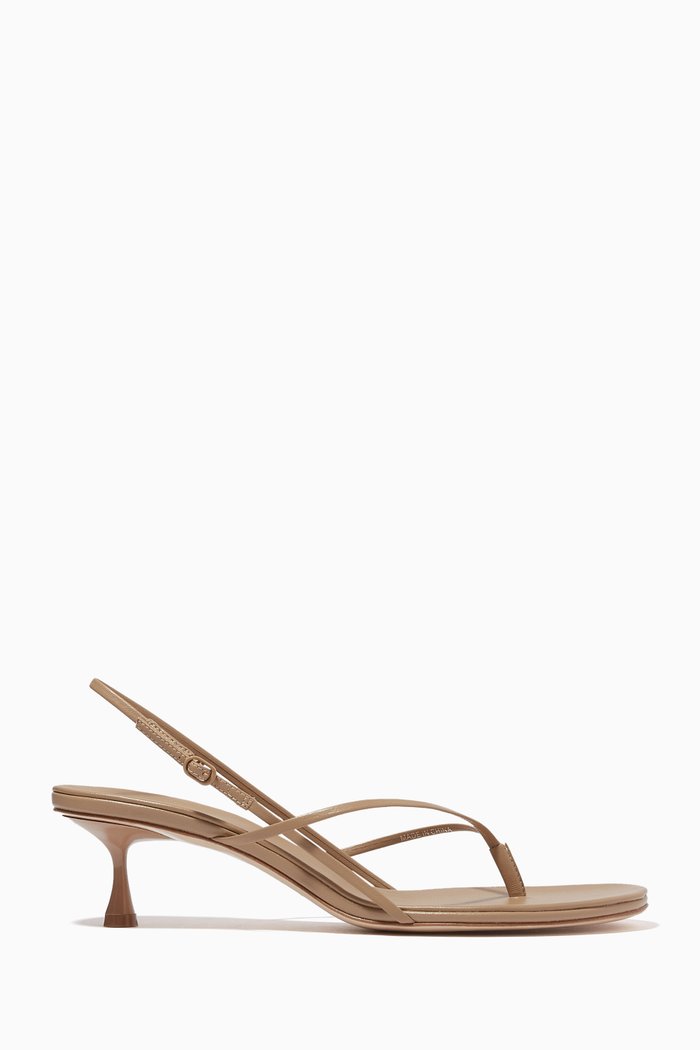 

Wishbone 50 Thong Sandals in Nappa, Neutral