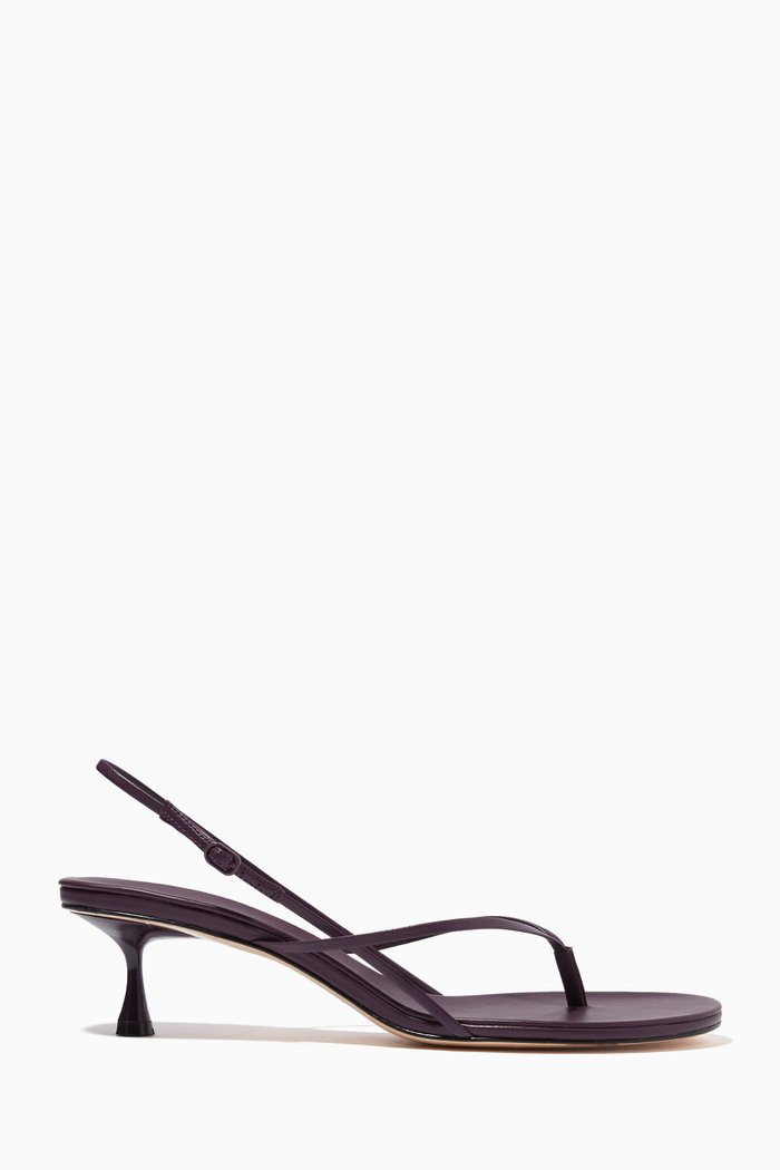 

Wishbone 50 Thong Sandals in Nappa, Purple