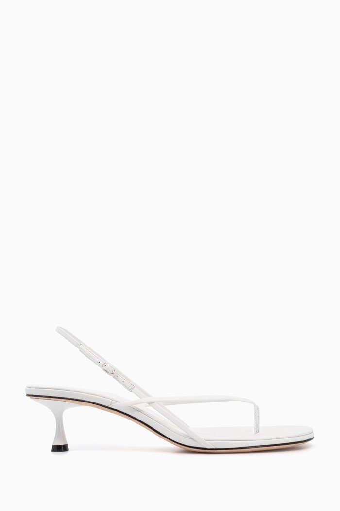 

Wishbone 50 Thong Sandals in Nappa, White