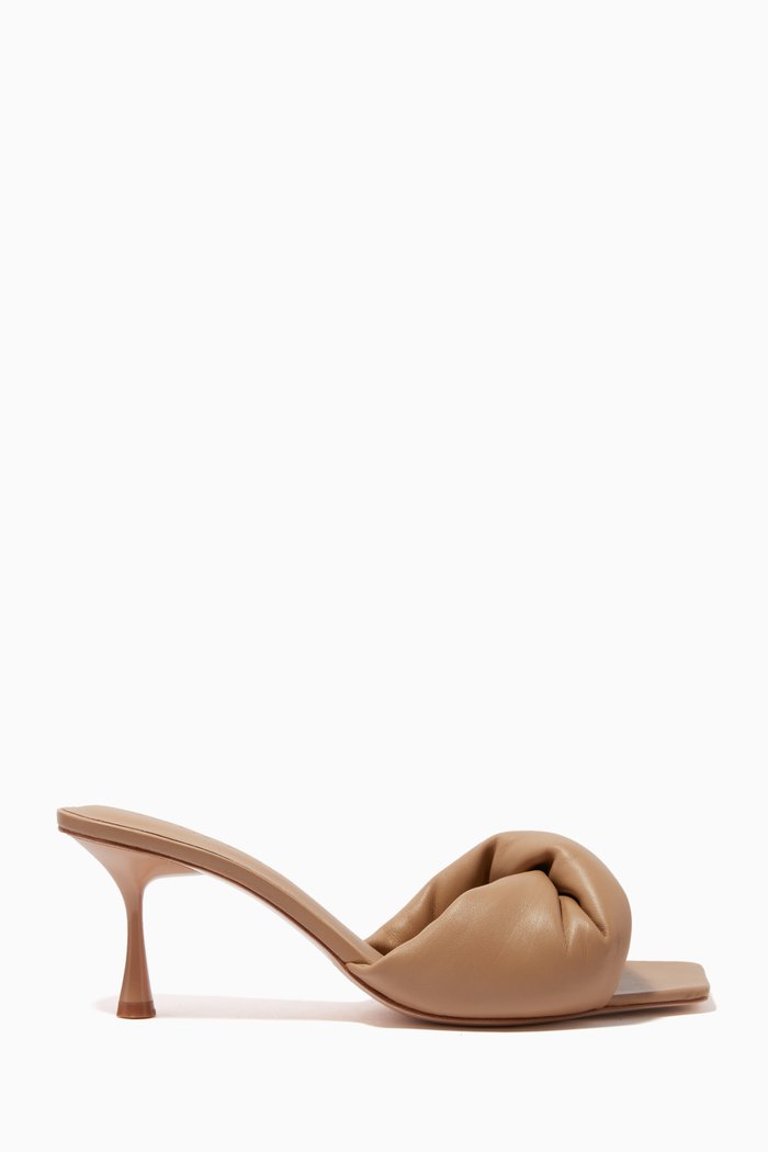 

Twist Front 70 Mules in Nappa, Neutral