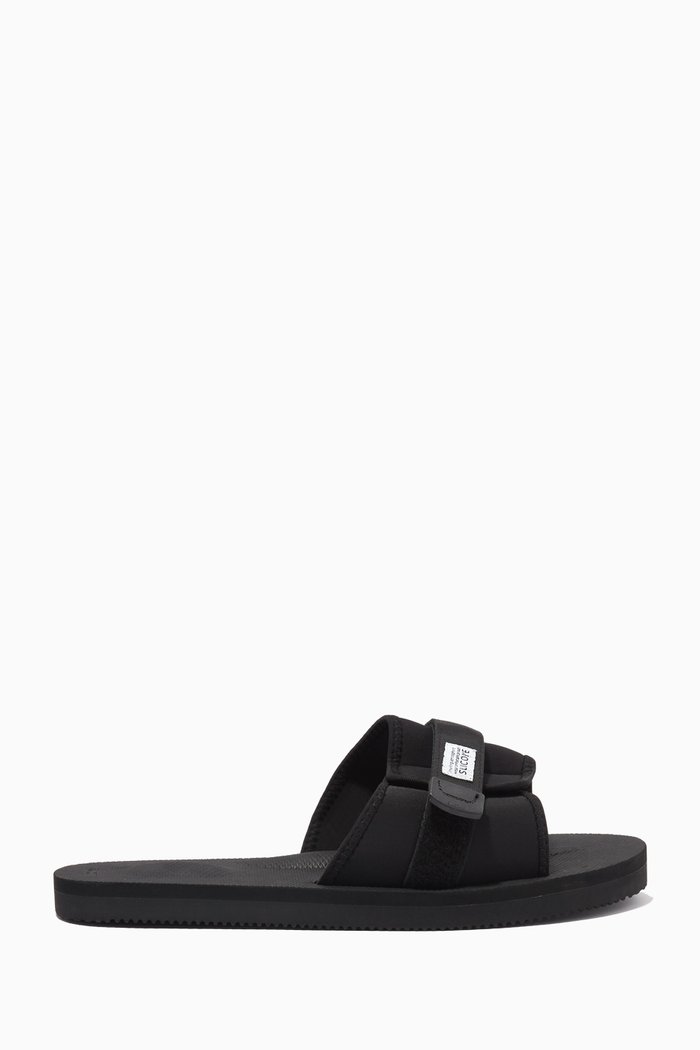 

Padri Slide Sandals in Nylon, Black