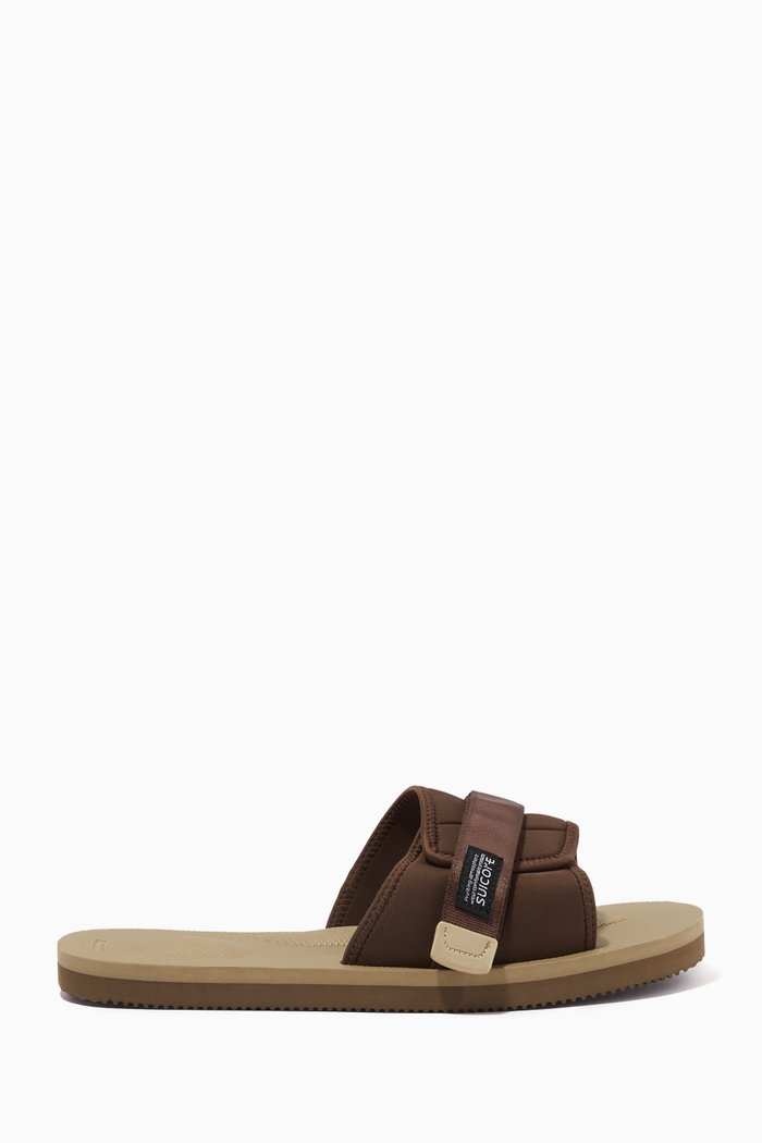 

Padri Slide Sandals in Nylon, Brown