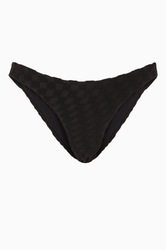 

Jacquard Better Bikini Briefs in Terry Woven Fabric, Black