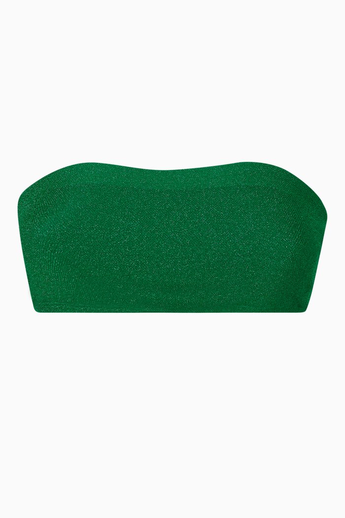 

Sparkle Better Band Bikini Top, Green