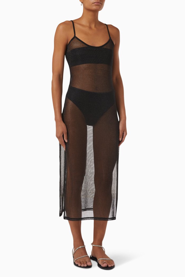 

Sparkle '90s Slip Dress, Black