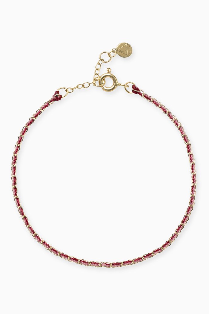 

Auric "Love" Bracelet in 18kt Yellow Gold, Pink