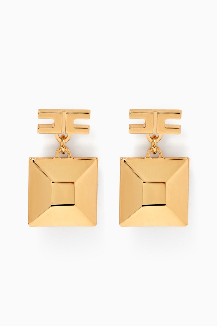 

Stud Pendant Earrings, Gold