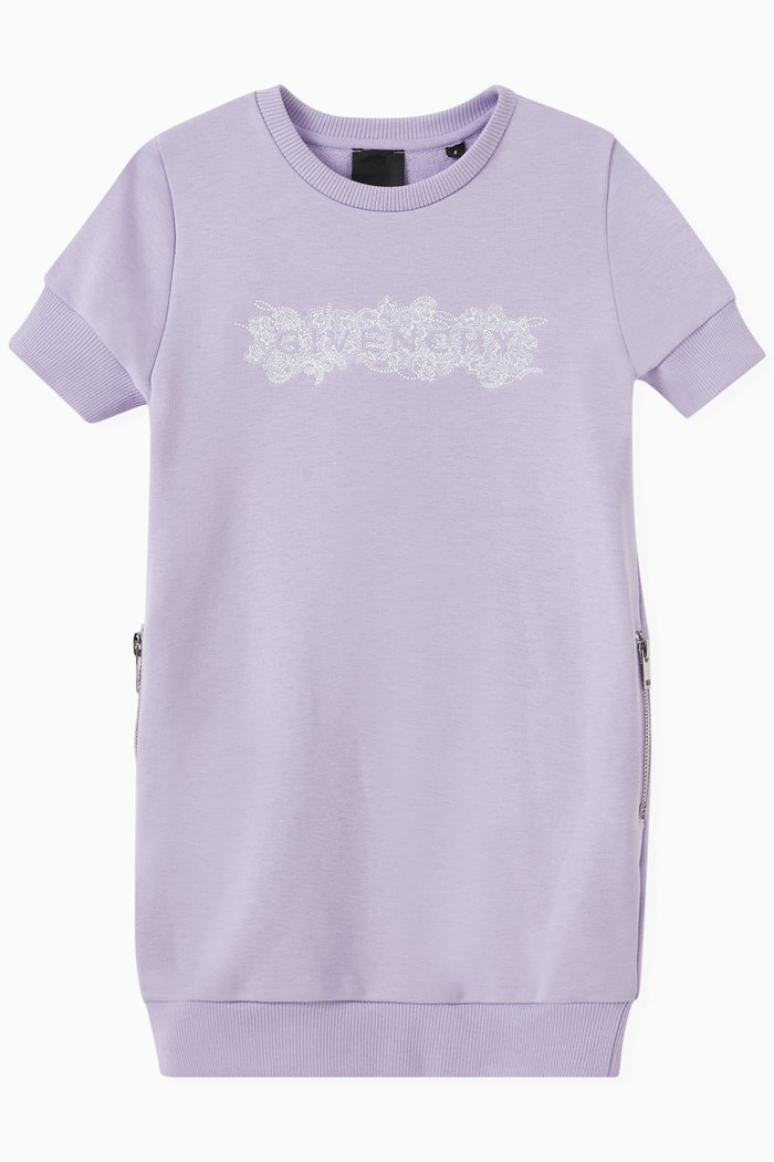 

Bandana Logo Dress in Cotton & Polyester, Purple