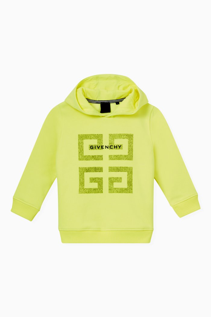 Logo Sweatshirt in Cotton & Polyester, Yellow