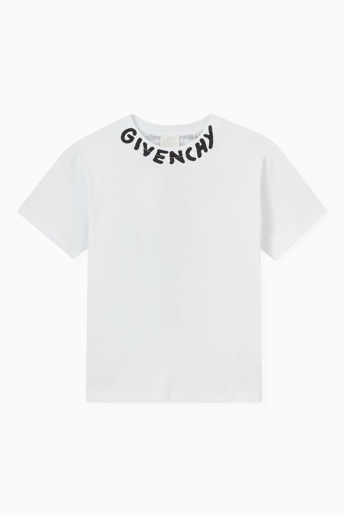 

Neckline Logo Print T-shirt in Cotton, White