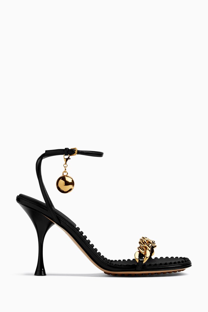 

Dot Sandals in Leather, Black