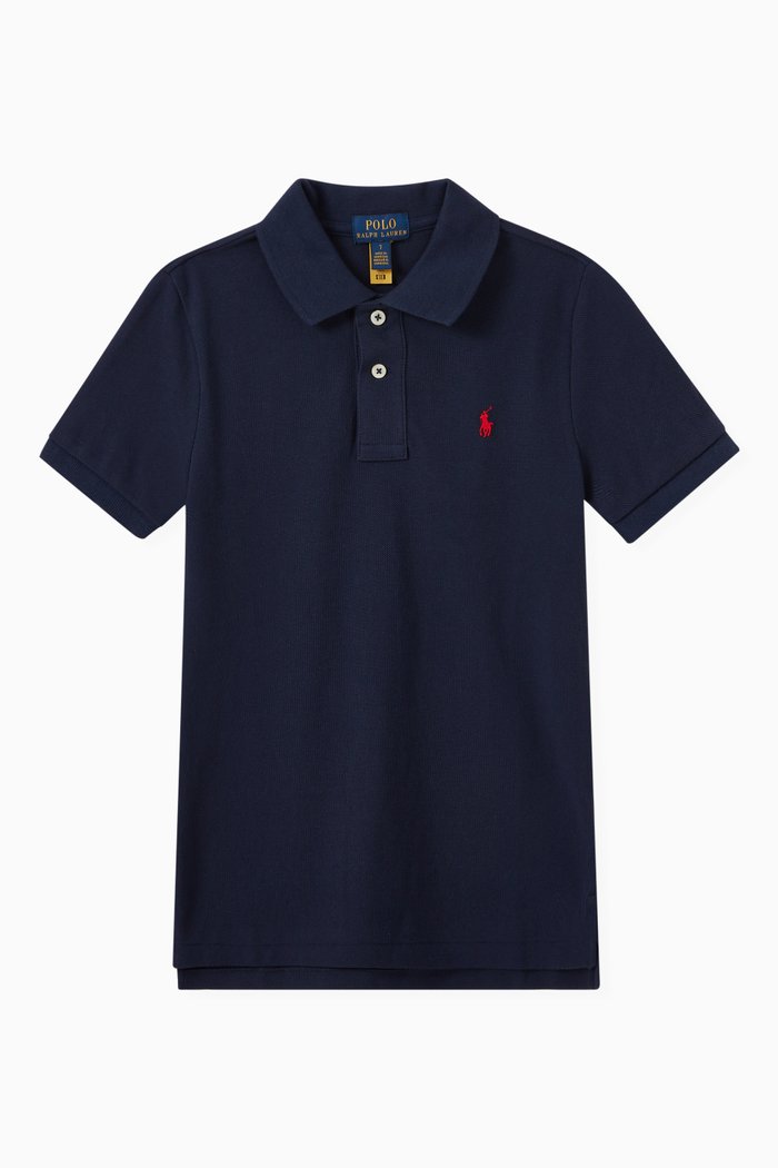 

Polo Shirt in Cotton, Blue