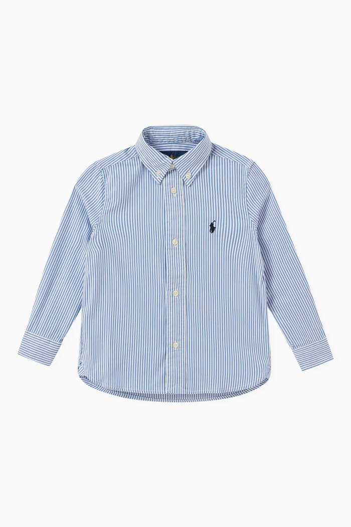 

Slim Fit Shirt in Cotton, Blue