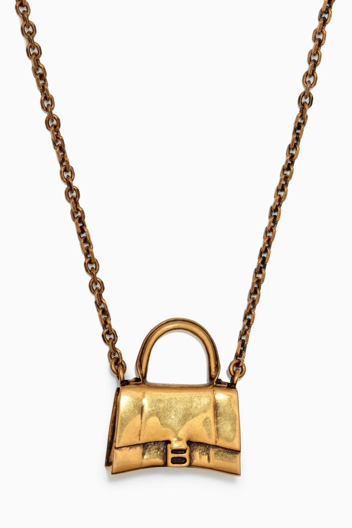 

Bag Necklace in Brass, Gold