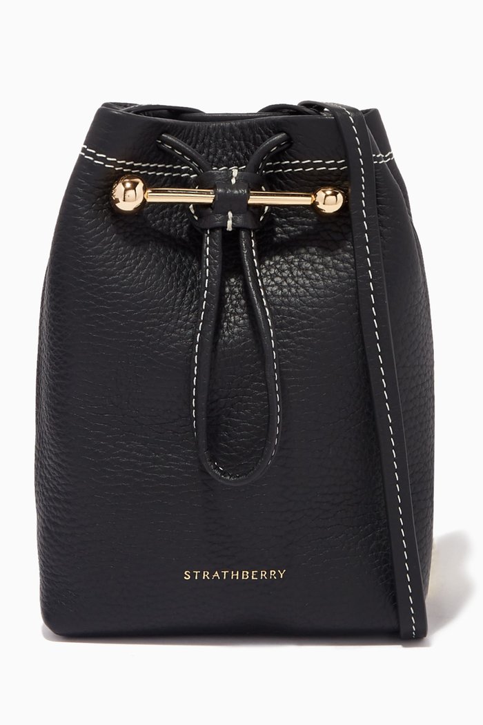

Lana Osette Pouch in Grainy Leather, Black