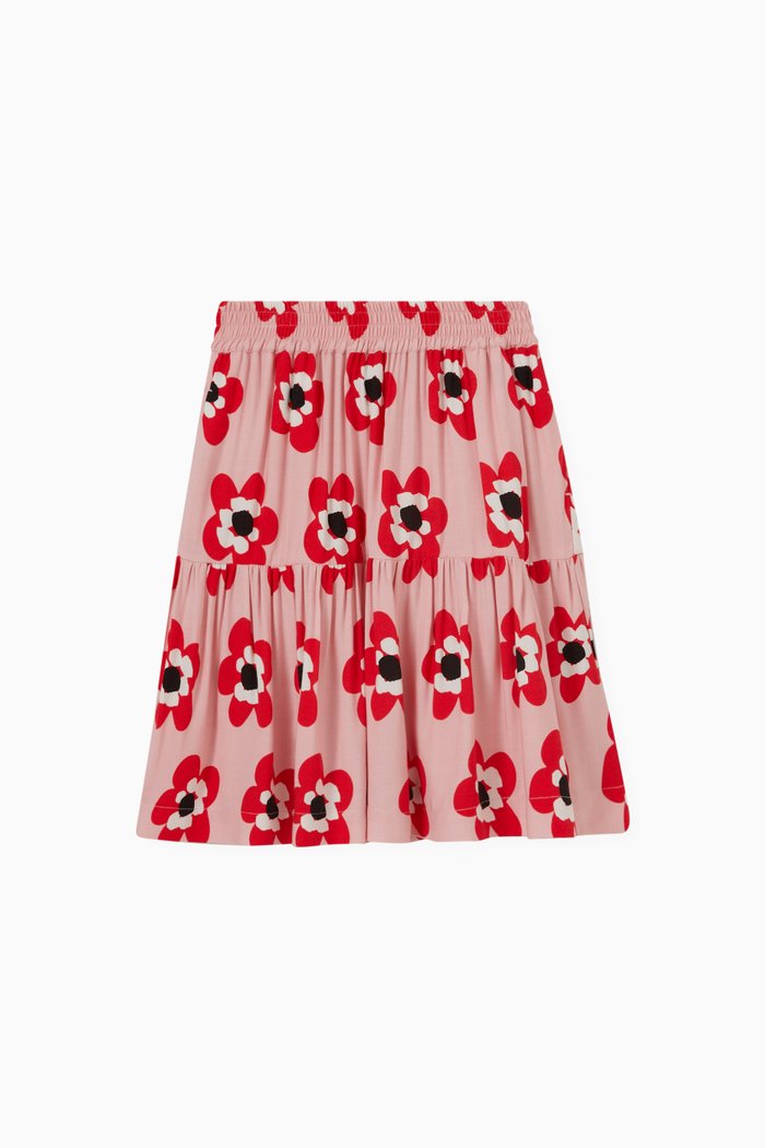 

Floral Skirt in Viscose, Pink