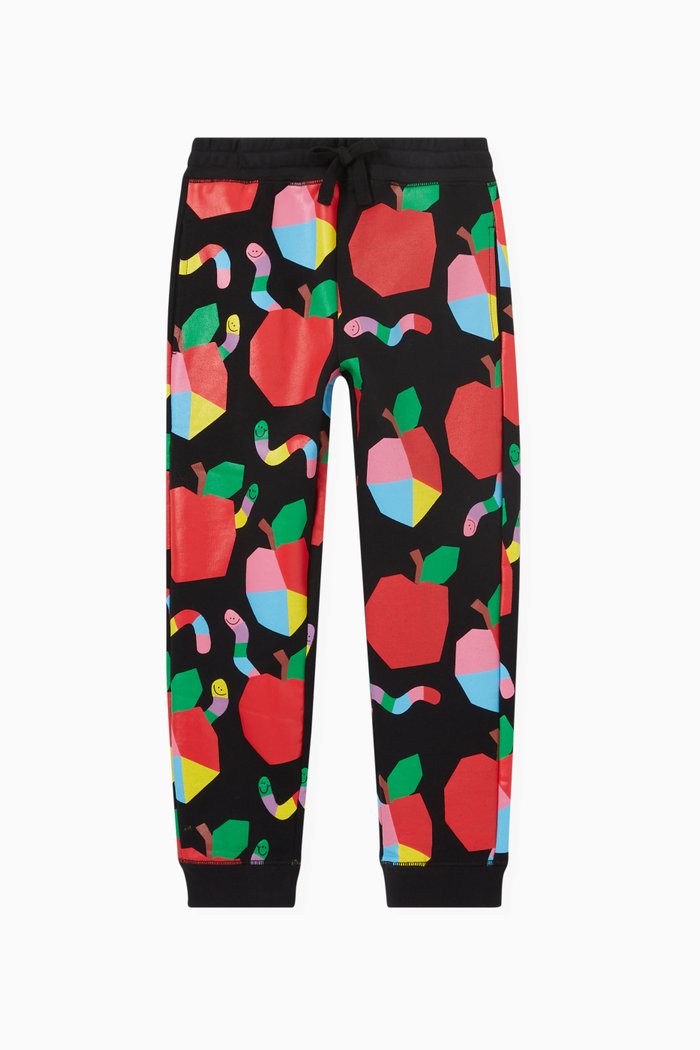 

Apples and Worms Joggers in Cotton, Black
