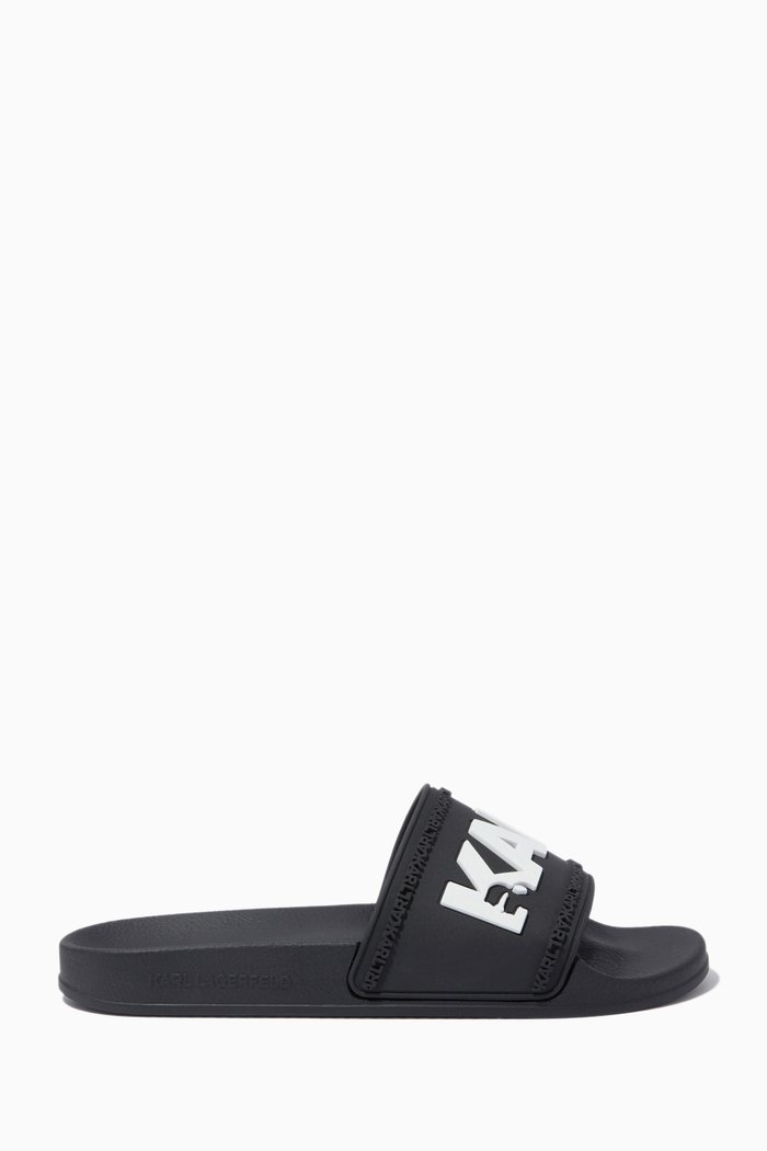

Kondo Karl Slide Sandals in Rubber, Black
