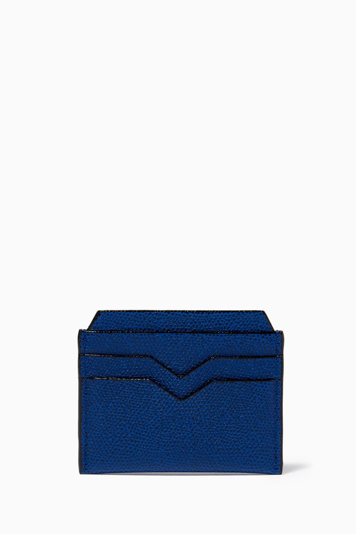 

Card Case in Calfskin Leather, Blue