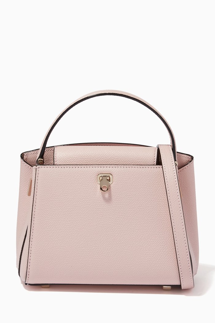Brera Micro Top Handle Bag in Calfskin Leather, Pink