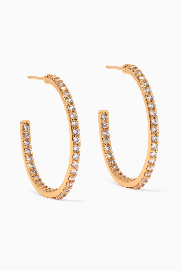 

Small From the Block Hoops in 18kt Gold-plated Brass