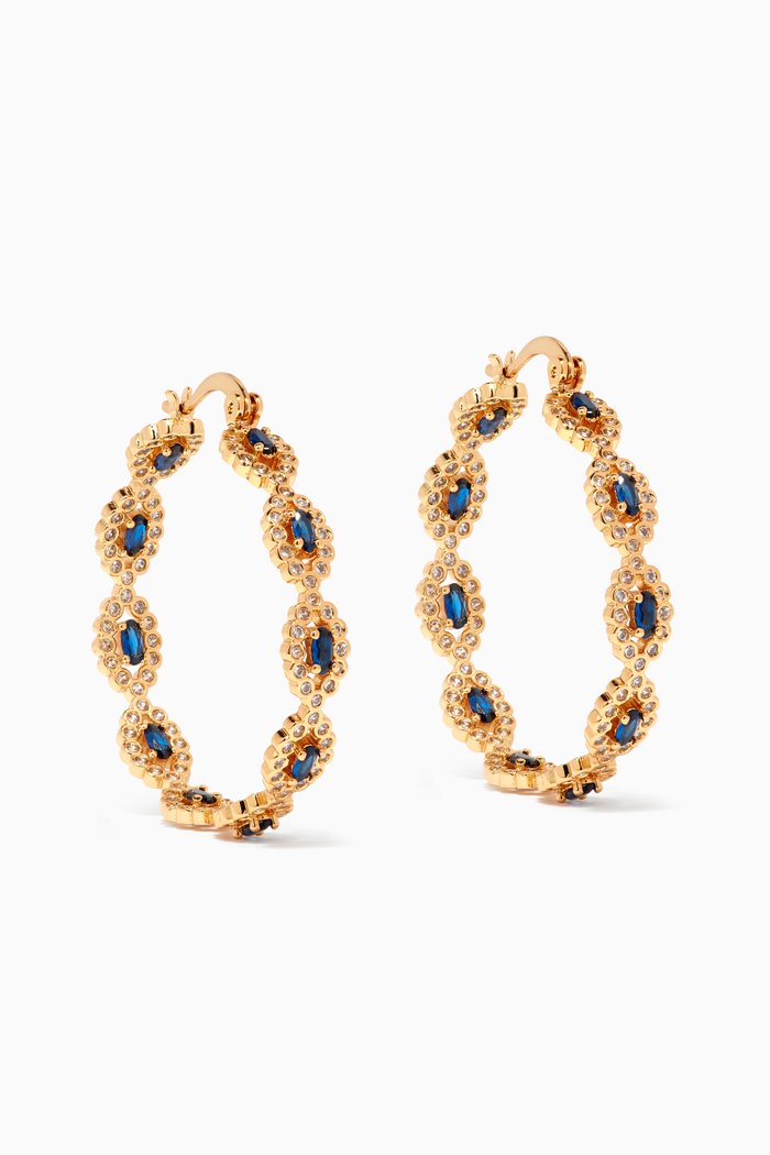 

Evil Eye Hoops in 18kt Gold-plated Brass