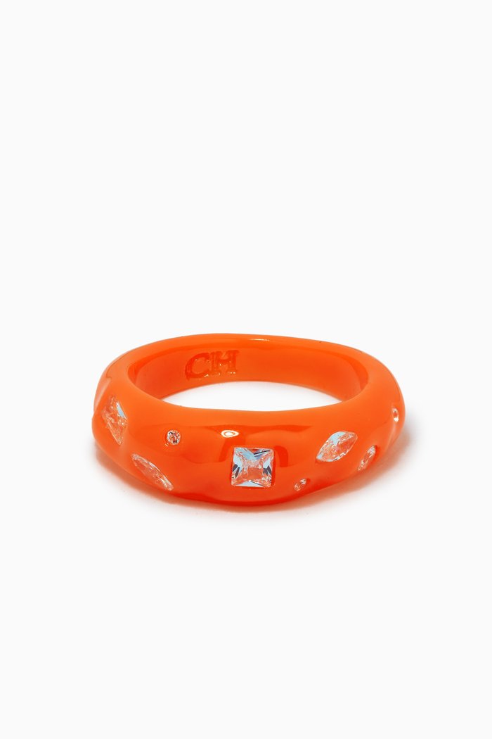 

Cosmo Ring in Resin, Orange
