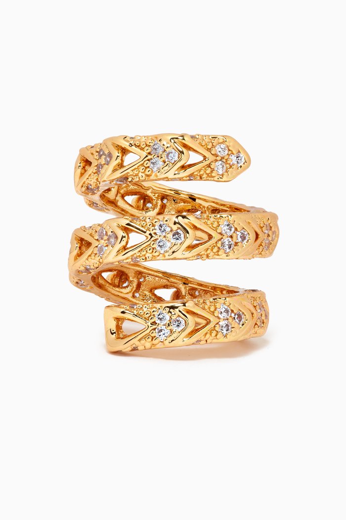Alexis Ring in 18kt Gold-plated Brass