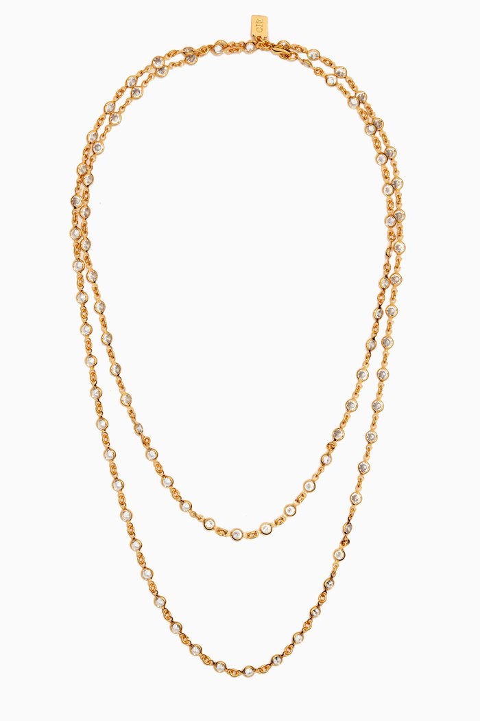 Date Chain Necklace in 18kt Gold Plating